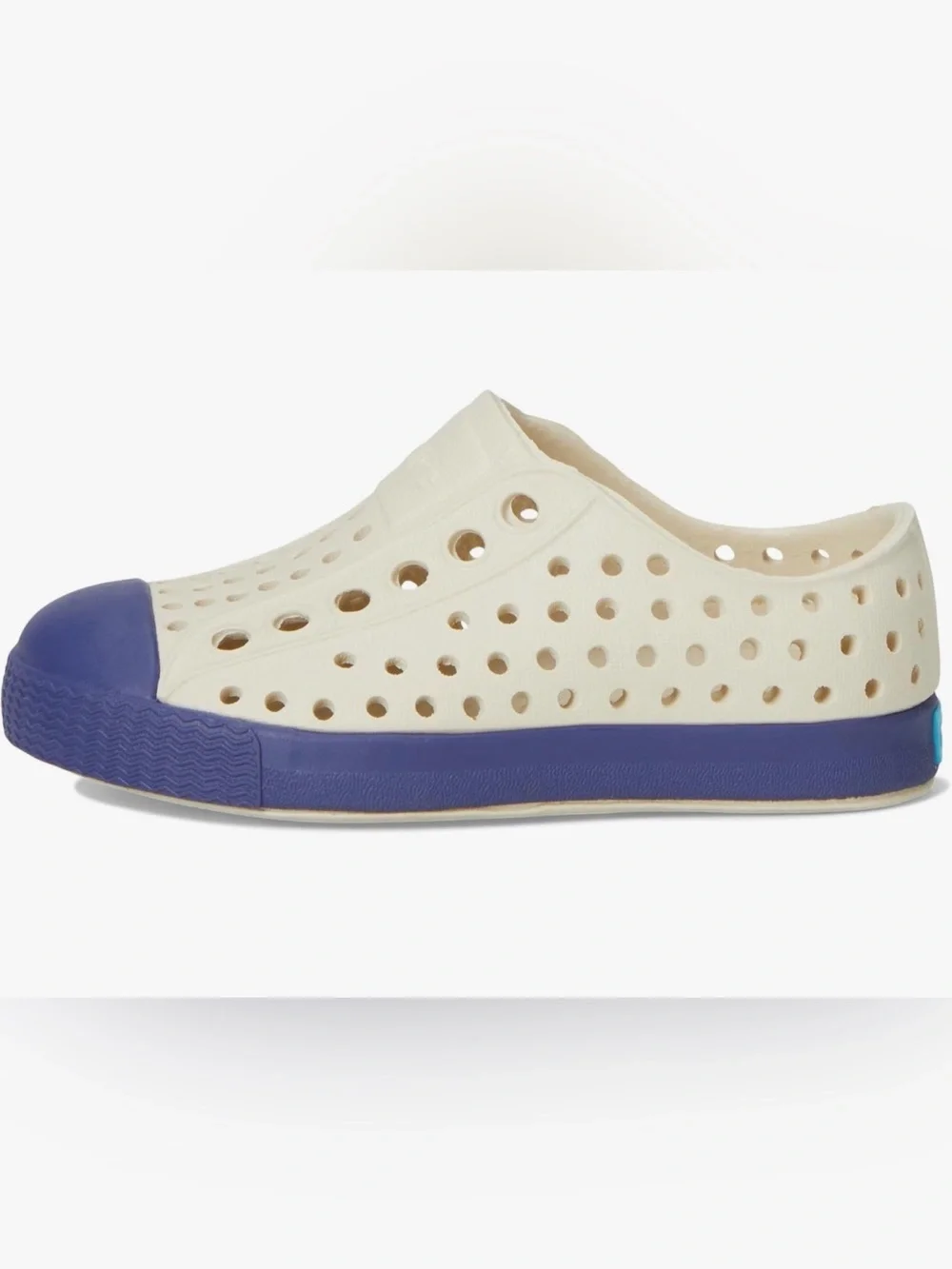 Native Shoes Kids' Jefferson Slip-On Shoe Color:Bone White/Ink Blue Sizes:J5, J6 - Picture 4 of 8